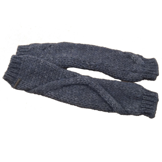 Seeberger Alpaka-Wollmix Vintage Handstulpen jeansblau