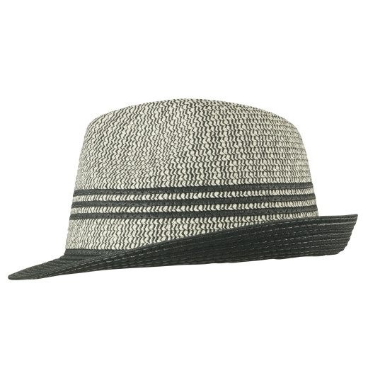 Three Middle Lines Sommer Trilby Schwarz L/58-59