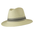 Thin Doubled Lines Papierstroh Fedora 