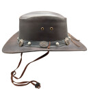 Scippis Cowboyhut Conchos Echtleder mit Kinnriemen