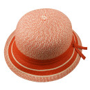 Red Bowed Paper Crush Cloche