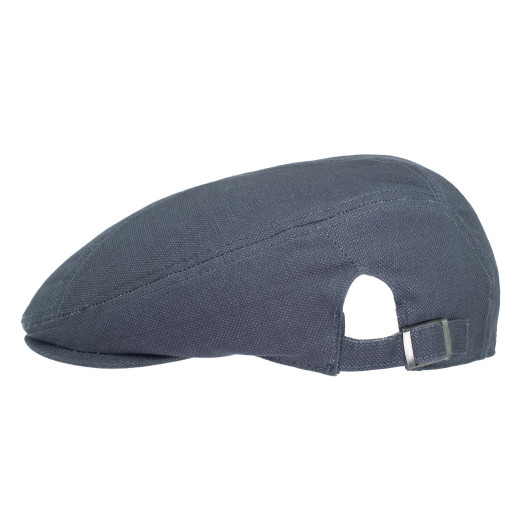 HatBee Side Clip Cotton Flatcap Blau S-M/57-58