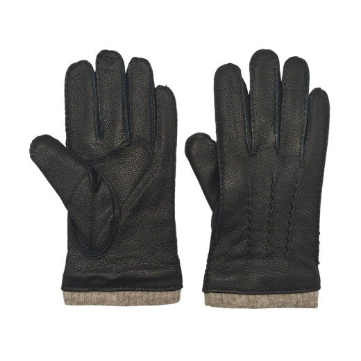 Faustmann Lederhandschuhe Ripp-Strick Bund