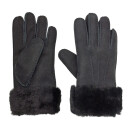 HatBee Schafsleder Fingerhandschuhe Lammpelzumschlag