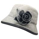 Mayser Tweed Hut Ella mit Lederblume