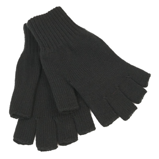 Halbfingerhandschuhe Handschuhe Öko-Tex schwarz L/XL