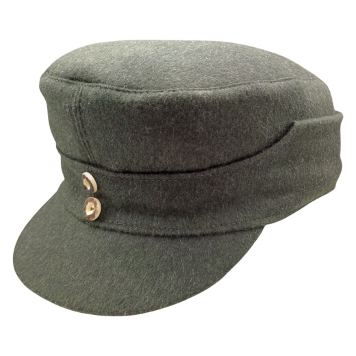 Lodenhut Zweiknopf Baschlikmütze Alpaka-Schurwollmix 60