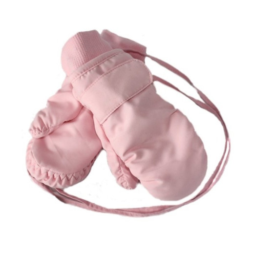 Baby Fausthandschuhe mit Daumen rosa